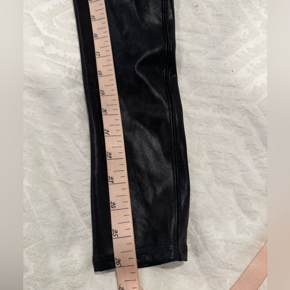 Spanx Faux Leather Leggings black shaping waistband moto - Picture 6 of 7